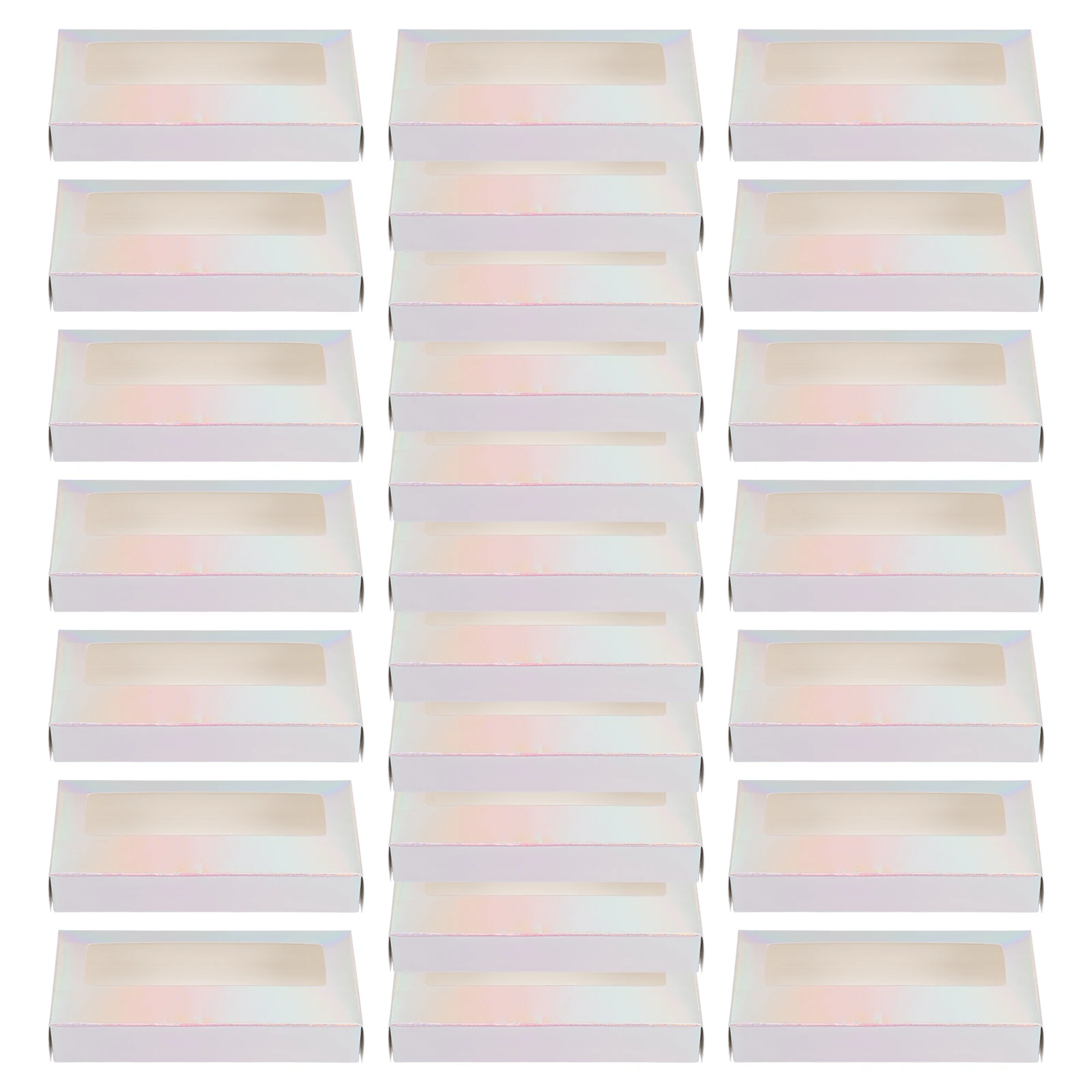 

25pcs Storage Boxes False Containers Compact Makeup Eyelash Case Premium Material Lash Packaging Box Empty Eyelash Organizer