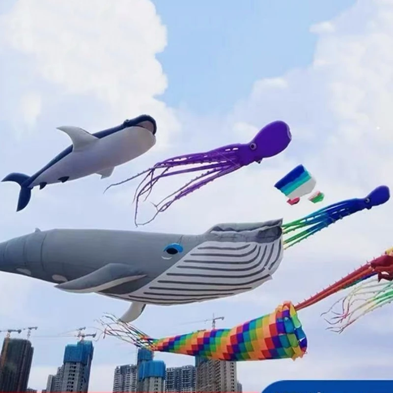 9mのペンダントカイト、クジラの凧、大人向けの屋外玩具、ウィンドソック、インフレータブルカイト、ストリートトイ、巨大カイト、超大型カイト