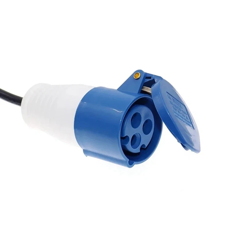 

1 шт., разъем адаптера зарядного устройства для электромобилей 16A, 0,5 м, вилка европейского стандарта, розетка Cee, ABS для электромобиля, тип 2, тип 1