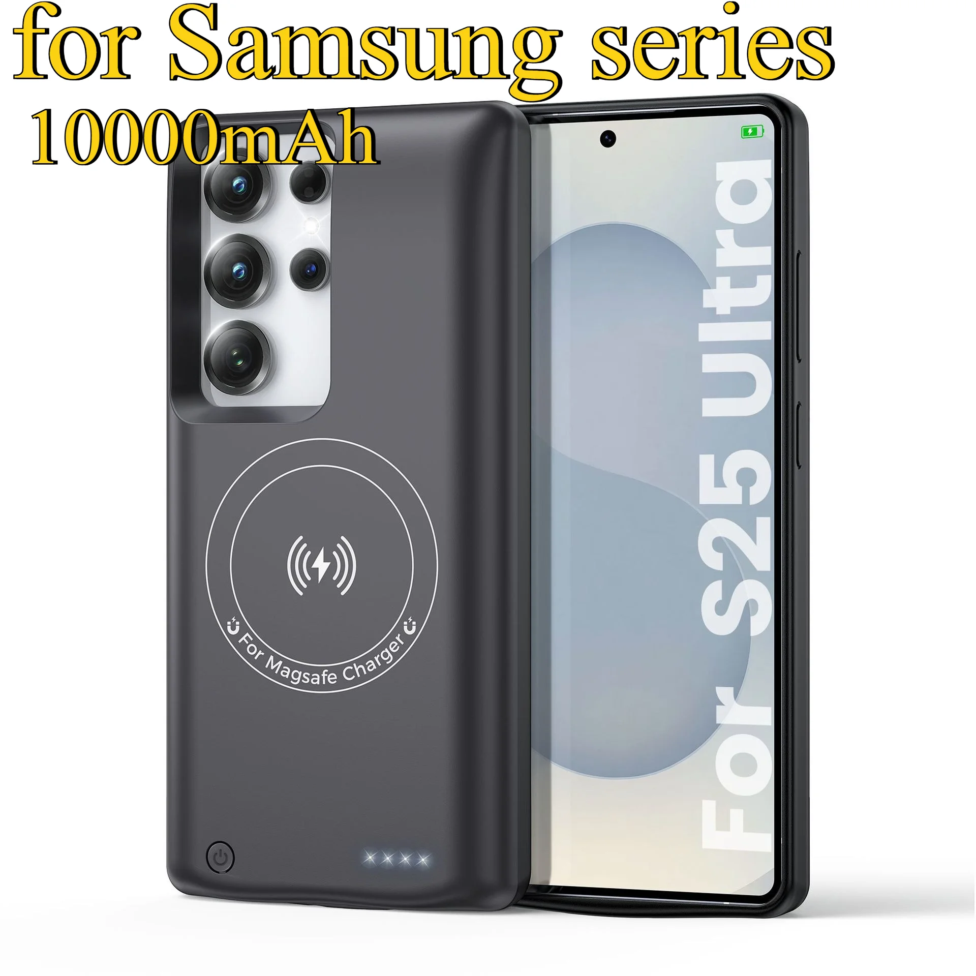 

Магнитный Power Bank 10000 мАч для Samsung S25 Ultra/S24/S23/S22 Plus — Тонкое зарядное устройство с быстрой зарядкой PD и надежным креплением