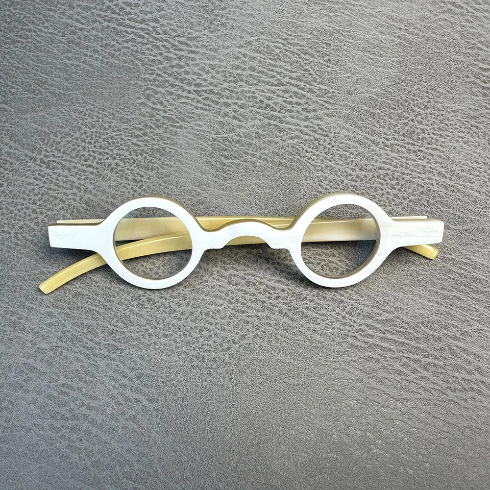 

Eyeglass Frames Round Vintage Classic Handmade White Horn Reading Prescription Reading Eyeglass Frames Optical Lenses Eyewear