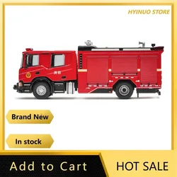 MASSDI 1/64 Scale City Main Battle Fire Engine Alloy Car Model Adult Classic Collection Display Gift Souvenir Boy Toy