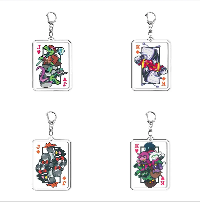 Deltarune Kris Susie Ralsei Noelle Lancer Merchandise Acrylic Charms Figure Display Cartoon Keychain Friends Girl Gift Jewelry