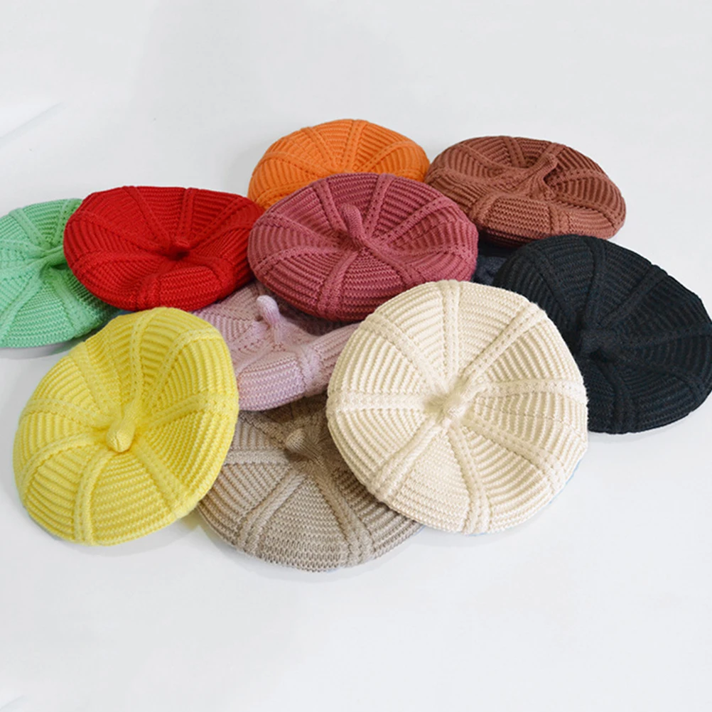 

kids beret chidl Wool beret Berets Hat for kids Berets Cap Weaving hat for kids