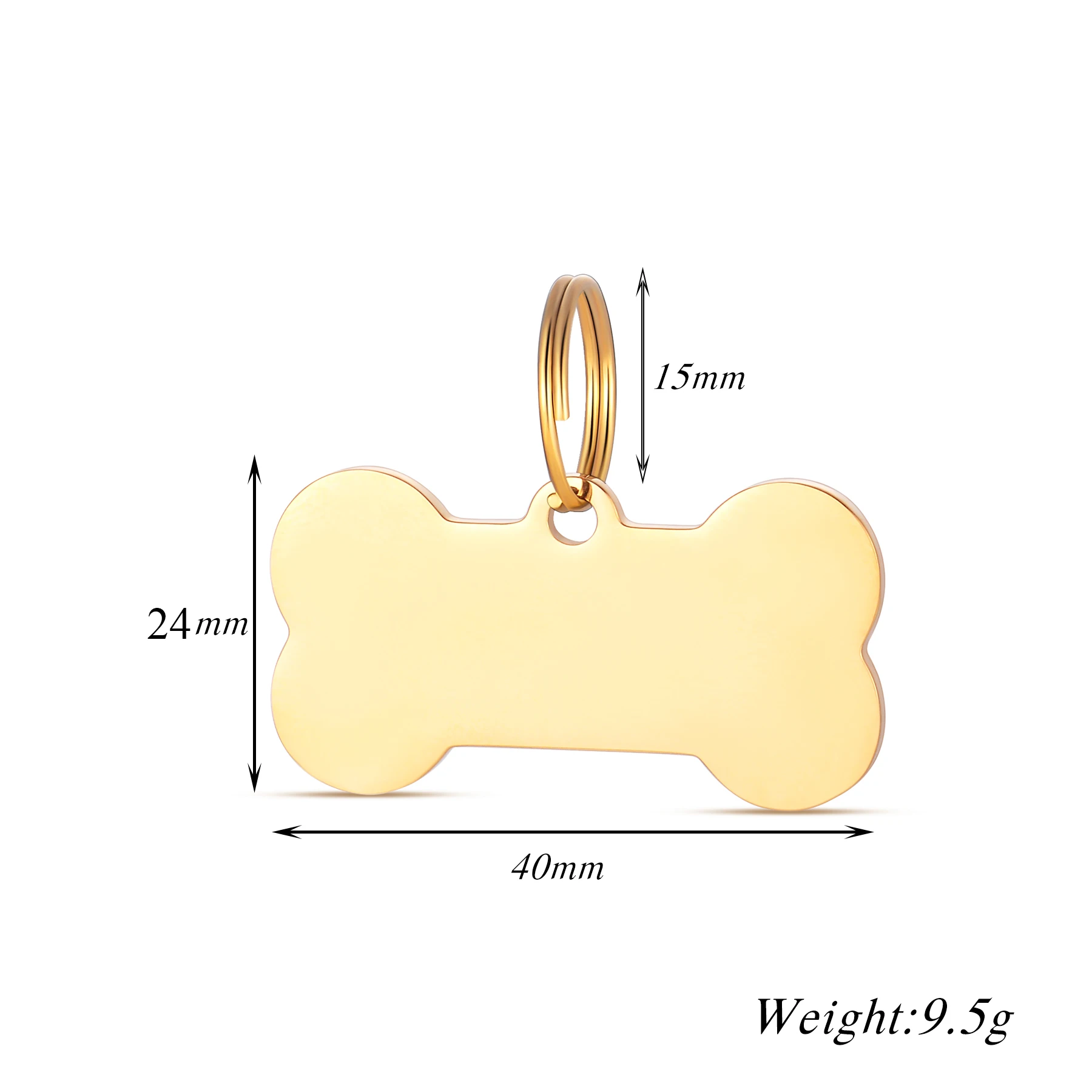 Custom Bone Dog Keychain Engraved Pet Portrait Name Telephone Tag Stainless Steel Jewelry Anti-Lost Cat/Dog Collar Pendant Gift view 3