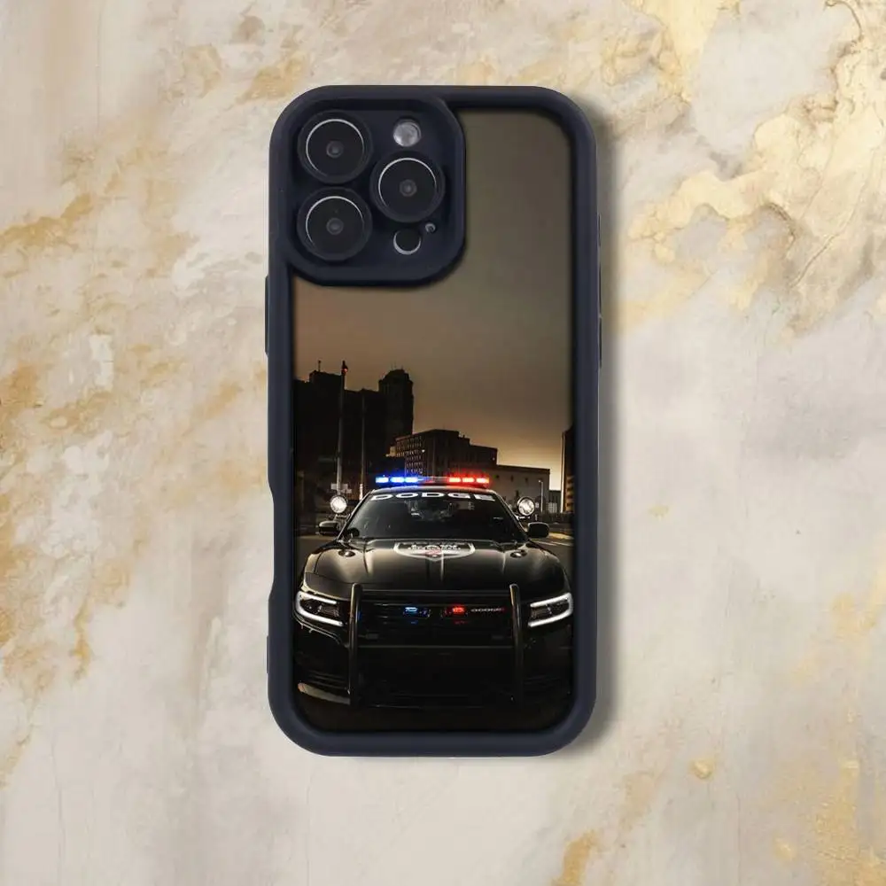 P-경찰 S-SWAT FBI 아이폰 케이스 (아이폰 17,16,15,14,13,12,Pro,Max,Plus,E,SE4,Air용) 에머리 블랙 풀커버 TPU