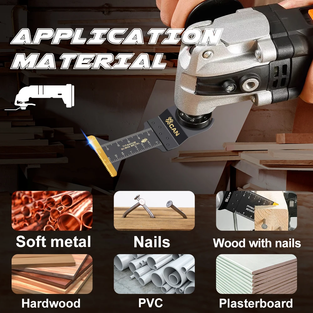 HAMPTON 34/44mm Multifunktions-Oszillierende Sägeblätter Bi-Metall Präzisions-Sägeblätter Multitool-Klingen für Metall Holz Kunststoff – Detail 6