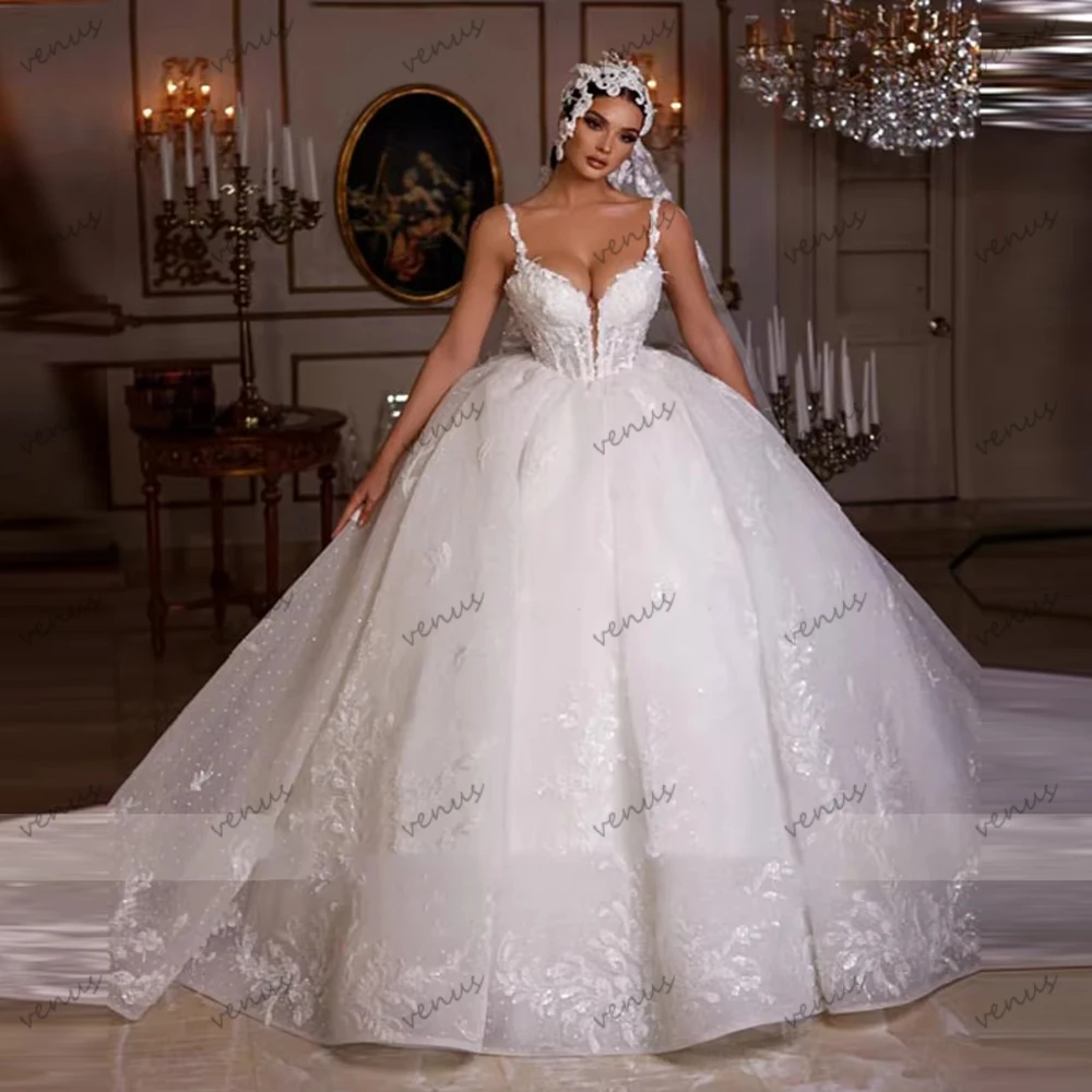 絶妙なウェディングドレス A ライン チュール ティアード ブライダル ドレス レース アップリケ スパゲッティ ストラップ Vestidos De Novia カスタマイズ 2026