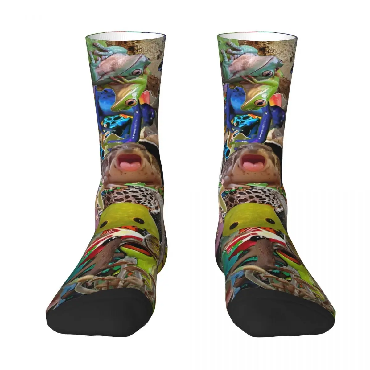 Animal Frog Cartoon Socks Casual Stockings Spring Non-Slip Men Socks Warm Soft Pattern Running Sports Socks