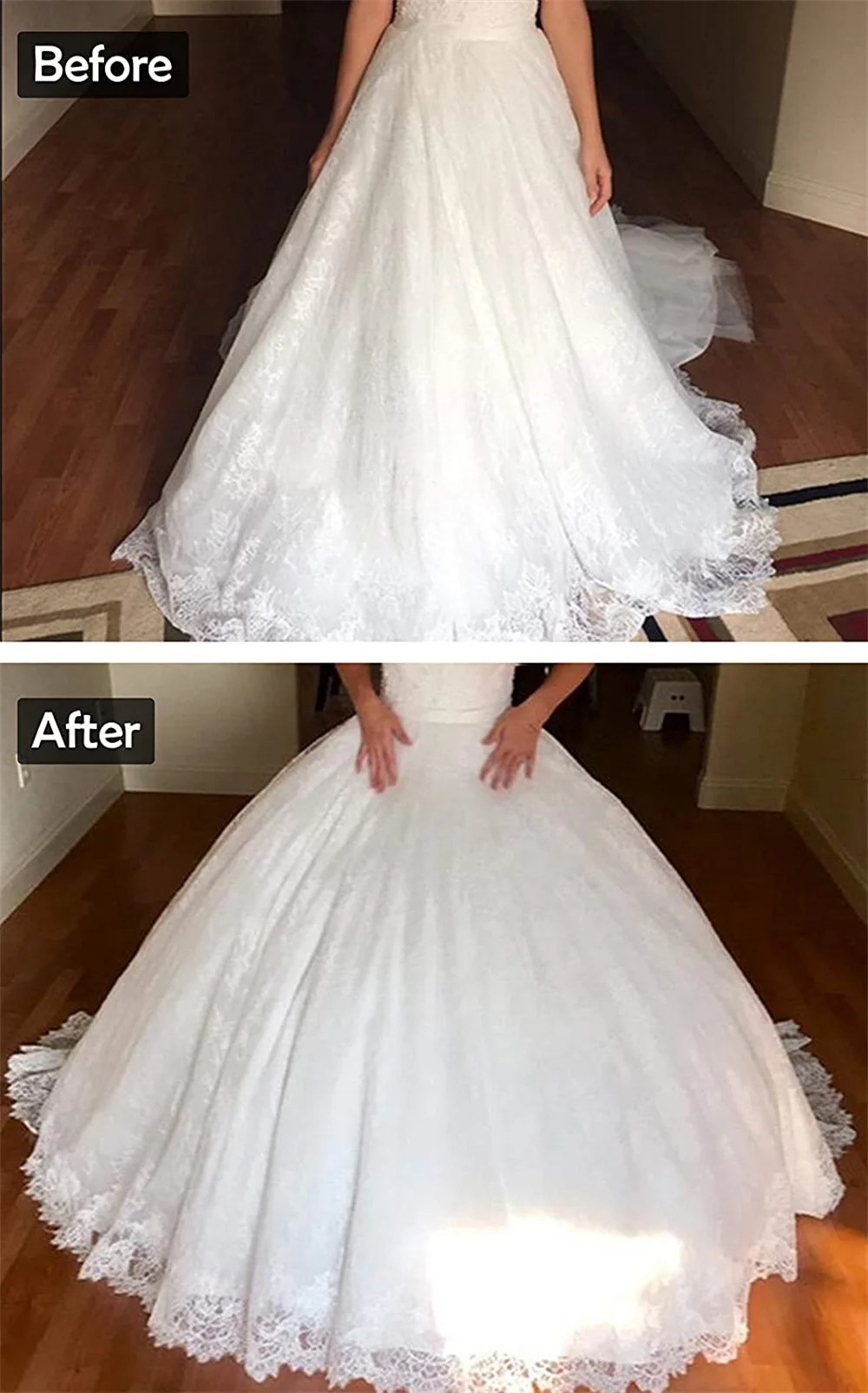 MisShow Ball Gown 6 Hopps Petticoat for Wedding Dress 9 Colors Crinoline Underskirt for Bridal Gown Floor Length Puffy Skirts