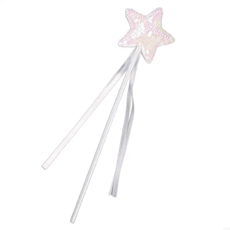 Magic Stick Star Sequins Cosplay Props Fairy Star Sequins Wand Ornament for Kid Children Handheld Props Accessories