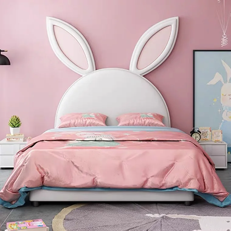 #Hot Sales Design Bedroom Furniture Bedroom Set Kid's Bed Pink Princess Kids Girls Bed Set Furniture for Beautiful Bedroom