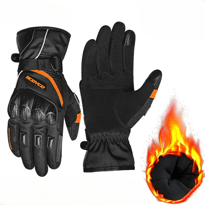 SCOYCO Motorcycle Riding Gloves Racing Winter Waterproof Warm Rider Offroad Anti-fall Equipment Hand Protector For Climbing Luva