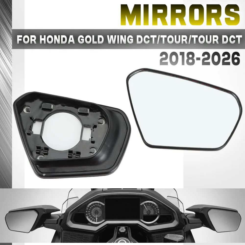 

Motorcycle Rear View Mirrors Glass For Honda Goldwing Gold wing GL1800 GL 1800 Tour DCT Airbag 2018-up Left & Right Side Clear
