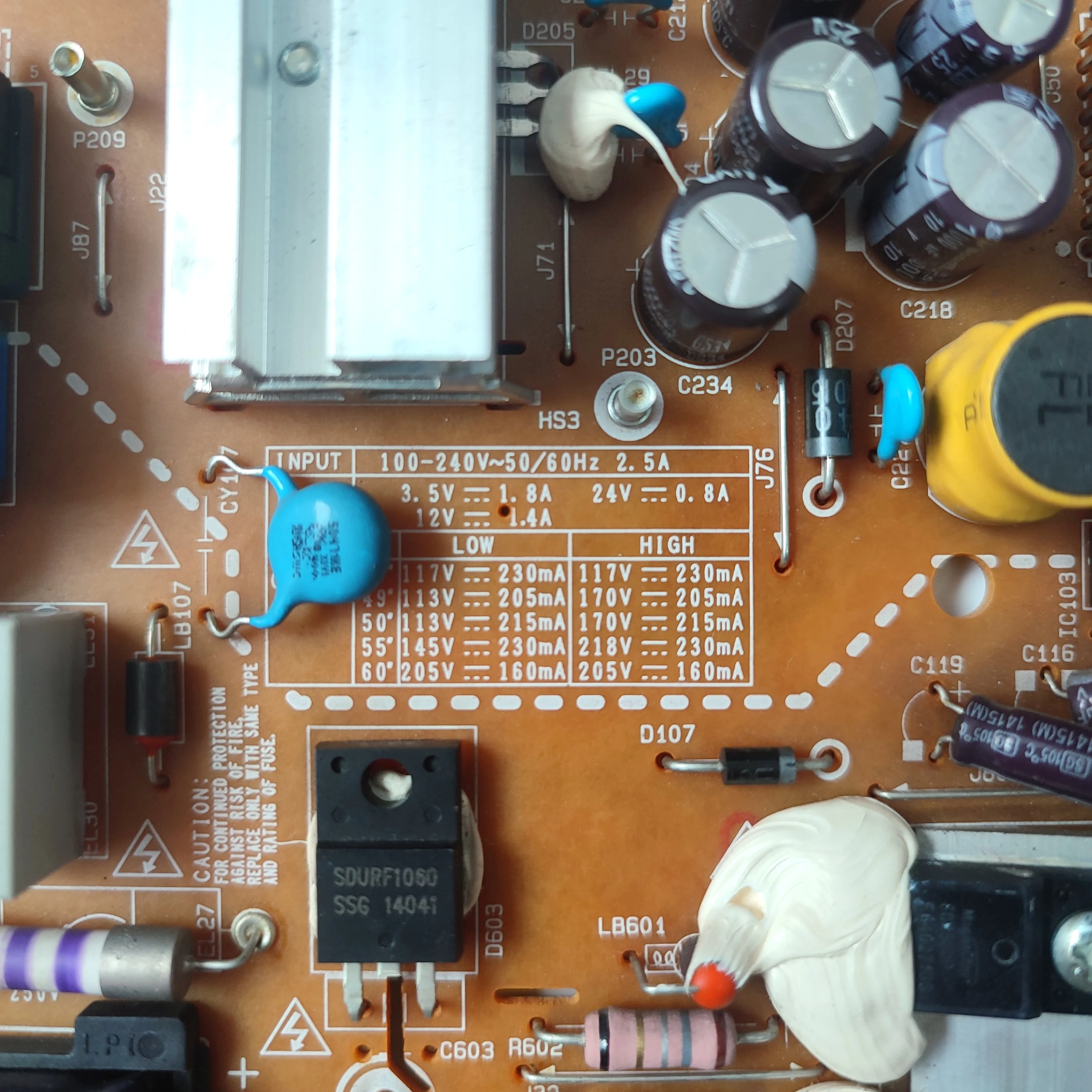 Power Board LCD TV for (2.1) LGP474950-14PL2 untuk 47LB6300LG TV TV for for