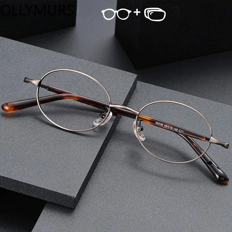 

KIZN Oval Fashion Retro Eyeglasses Women Myopia Hyperopia Progressive Prescription Glasses Men Optical Recipe Eyewear