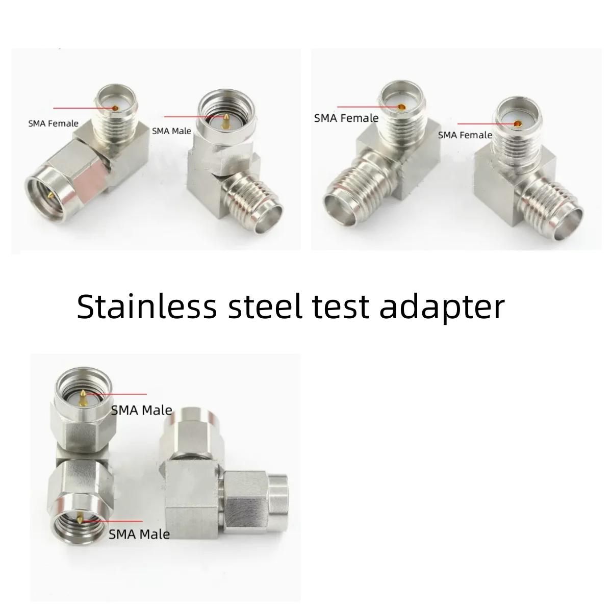 Adaptador de onda milímetro sma macho para sma adaptador fêmea conector de teste de aço inoxidável DC-18GHZ