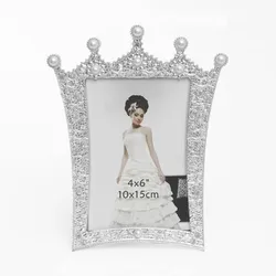 6 inch/7 inch crystal picture frame decoration wedding Valentine's day crown diamond pearl photo frame office home decoration
