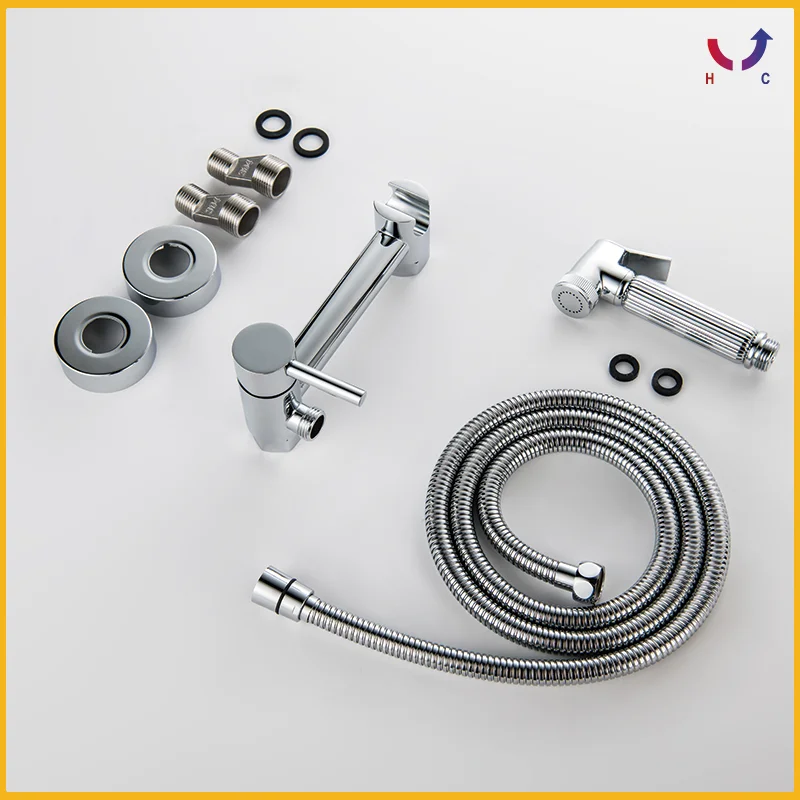 Einhand-Toilettensprüher aus Messing mit Heiß- und Kaltwassermischung, hygienischer selbstreinigender Bidet-Wasserhahn für WC-Dusche