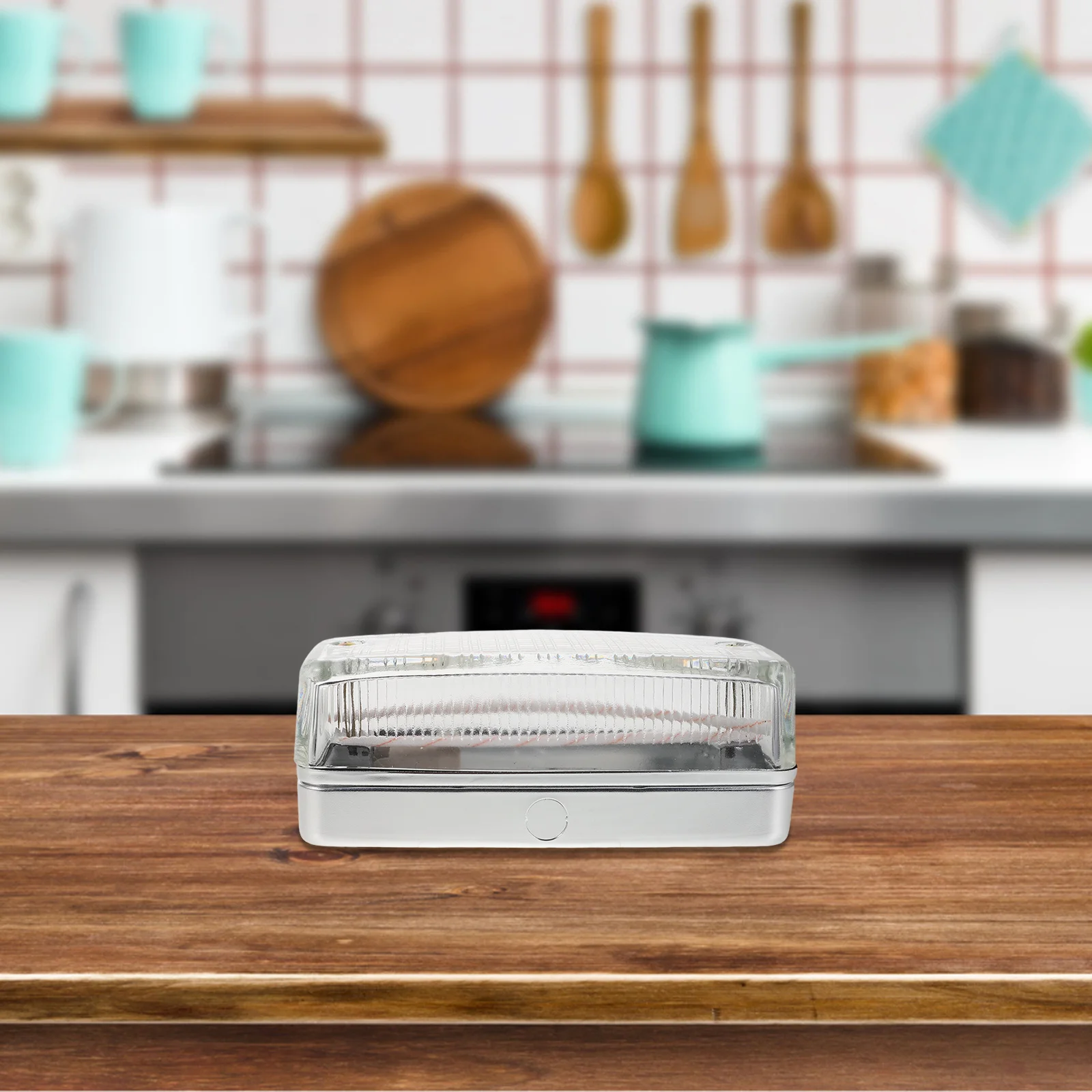 

Range Hood Glass Lampshade Metal Socket Anti Fog Commercial Kitchen Light Accessory Replacement Part Stove Hood Light Assembly