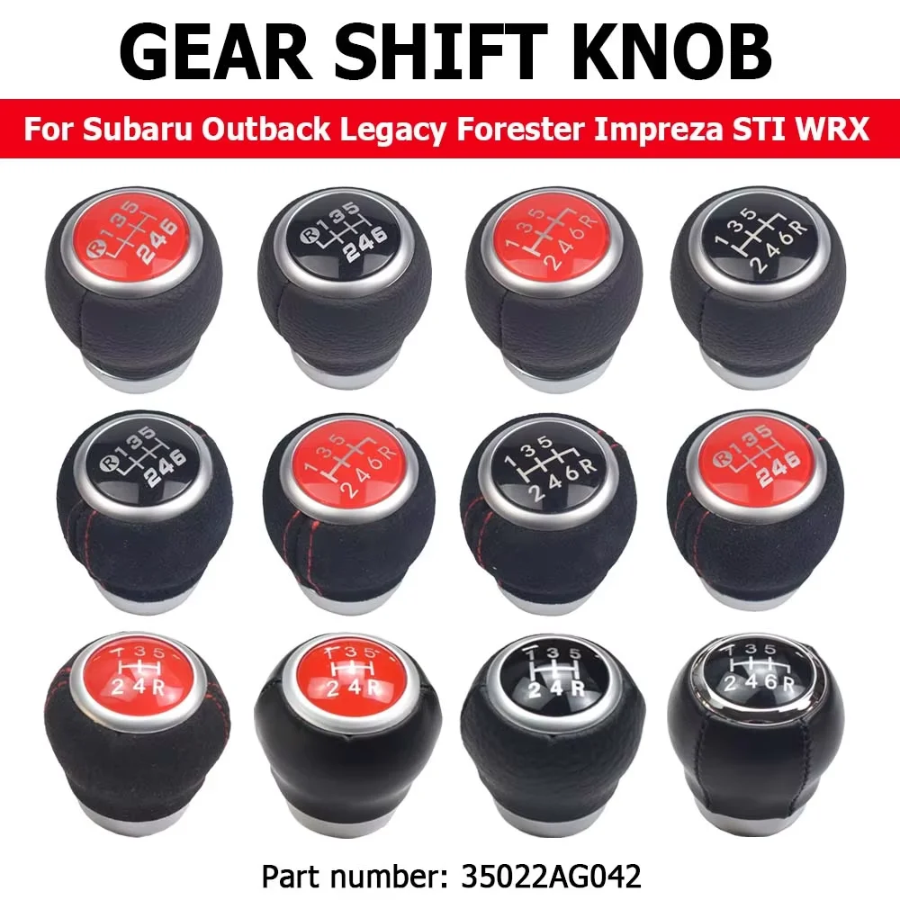 6-Gang-Leder-Schaltknauf für Subaru Outback, Legacy, Forester, Impreza, STI, WRX 2009-2018 – Detail 4