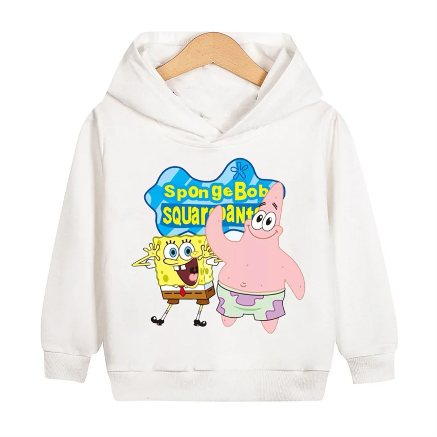 Disney SpongeBob Patrick Star Fashion Casual felpe con cappuccio abbigliamento bambini autunno felpa Pullover vivace ragazzi ragazze Anime Top