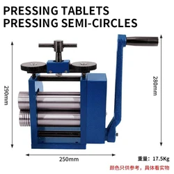 Jewelry Rolling Mill Machine 3-in-1 Multi-function Rolling Mill for Metal Jewelry Making Sheet Square Wire Hand-operated tablet