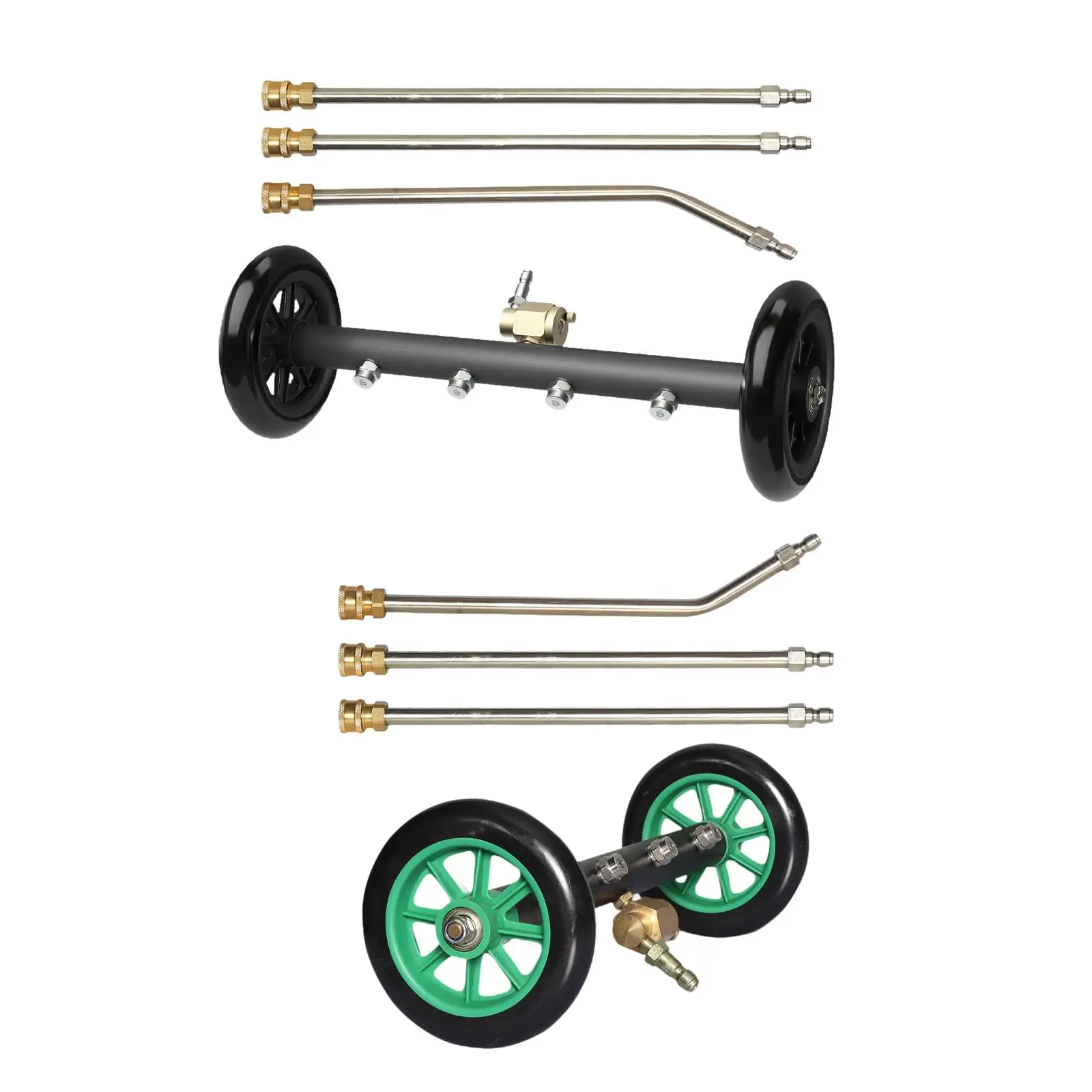 

43cm Pressure Washer Undercarriage Cleaner Multifunctional for Cleaning Road Grime, Oil Accessory 4000PSI with 3 Extension Wand