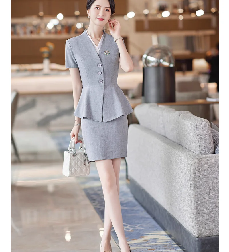 professional-temperament-suit-set-for-women's-summer-jewelry-store-work-clothes
