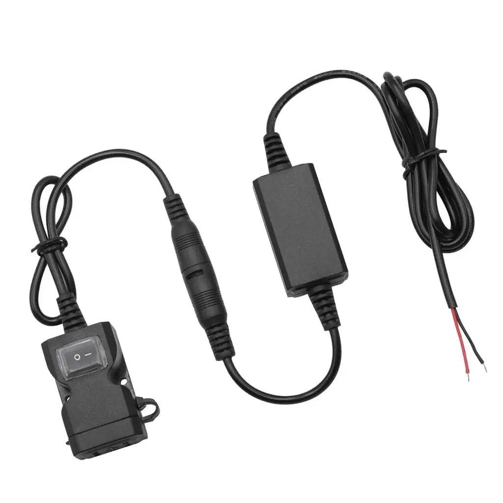 

Motorcycle Handlebar Dual USB Charger Waterproof Phone Charger Socket Power Adapter for 7 8 Inch Universal Use