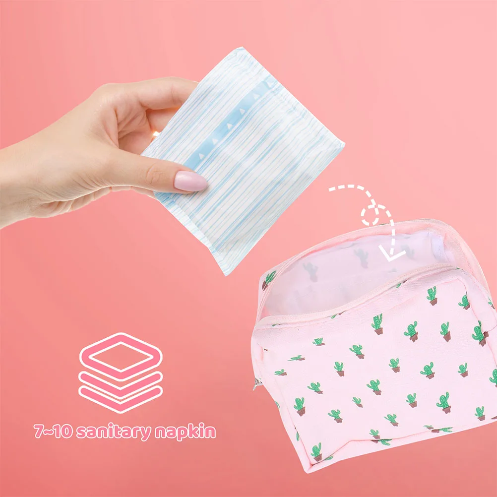 

Sanitary Napkin Storage Bag Travel Toiletry Pouches Portable Period Bags Tote Zipper Multipurpose Small Items Holder