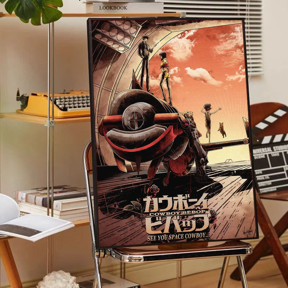 Anime Cowboy Bebop Good Quality Prints and Posters Waterproof Paper Sticker Coffee House Bar Posters Wall Stickers