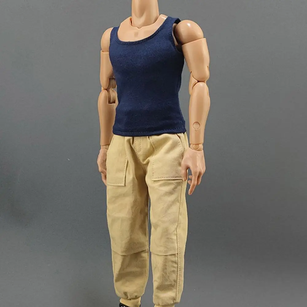 Figure Tops Male Hiking Clothes Doll Sports Bottom Soldier Figure Accessory 1/6 Miniature Clothing Soldier Casual T-shirt