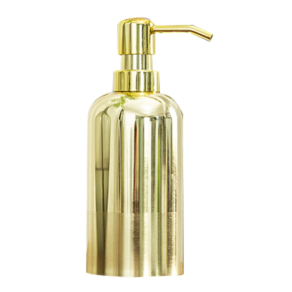 

Stainless Steel Liquid Soap Dispenser Pump Bottle Golden Refillable for Bathroom Kitchen Shampoo Conditioner Body Wash Hand Wash