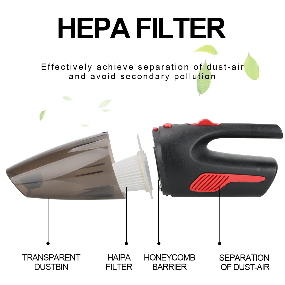 무선/자동차 플러그 클리너 120W 12V 5000PA 인테리어 액세서리 슈퍼 흡입 습식/건식 자동차 홈 휴대용 자동차 진공 용 이중 용도