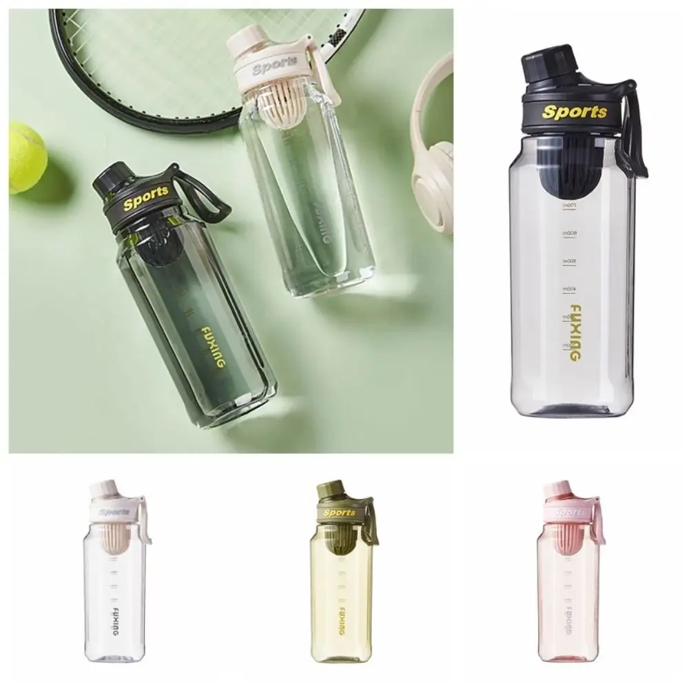 Transparent Drinking Cup 750ml/1000ml Leak-proof Sports Water Bottle Tea Strainer Anti-drop Portable Water Cup Outdoors