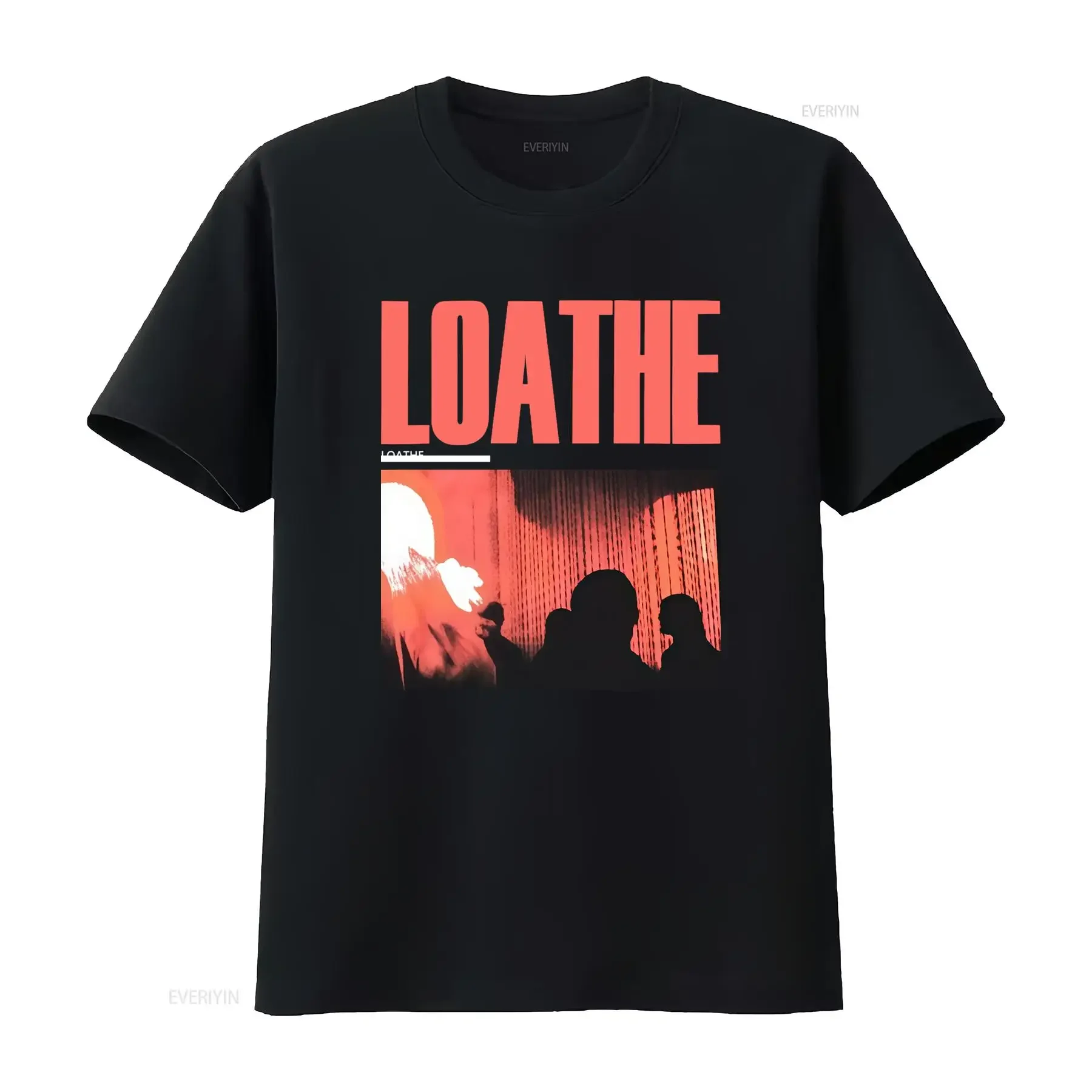Vintage Loathe Band Concert Tour Heavy Cotton Black T Shirt Full Size vintage Washed Soft Casual designer clothes homme