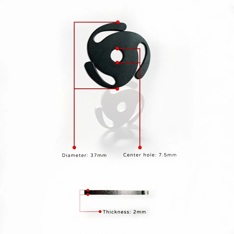 Cho Vinyl Ghi Máy Nghe Nhạc 45 Trung Tâm Adapter Đường Kính 37mm Kim Loại Cân Bằng