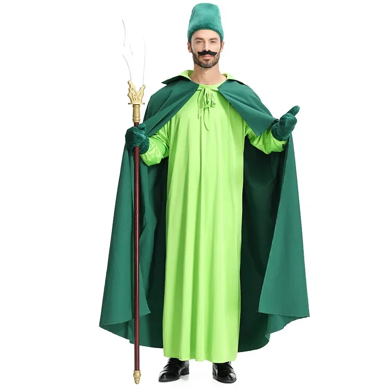 

Halloween adult Wizard of Oz soldier guard roleplaying costume cosplay wizard king bearded guard Halloween party performance set