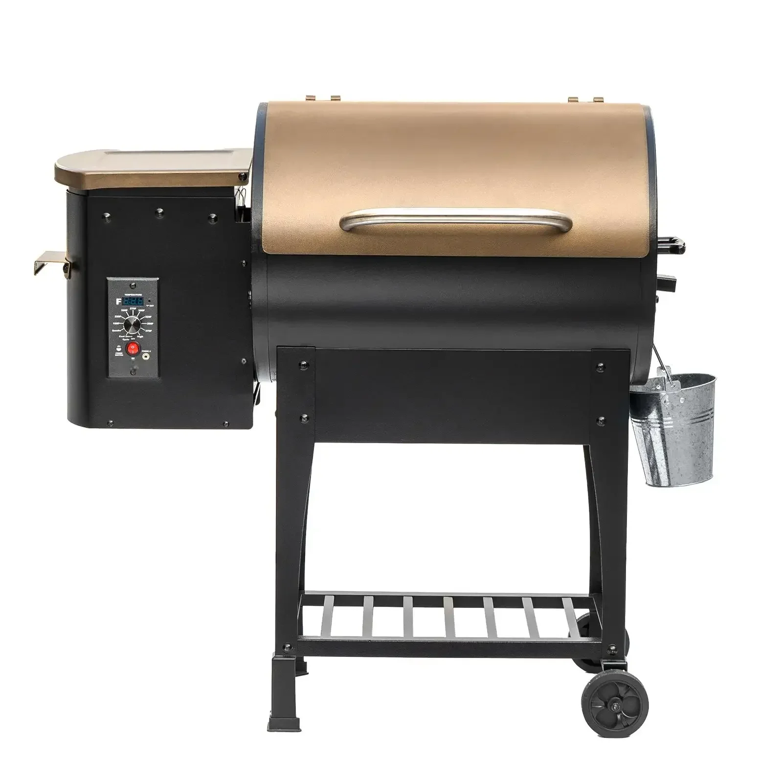 

OEM ODM Unfoldable Legs Stable Wood Pellet Grill Oven Outdoor Smoker BBQ With Oil Cup For Backyard