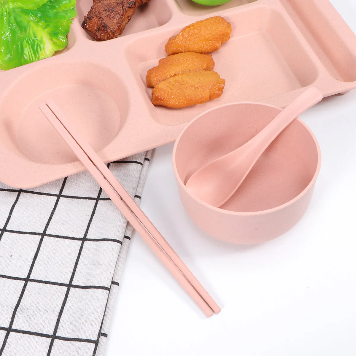 1Set Wheat Straw Di…