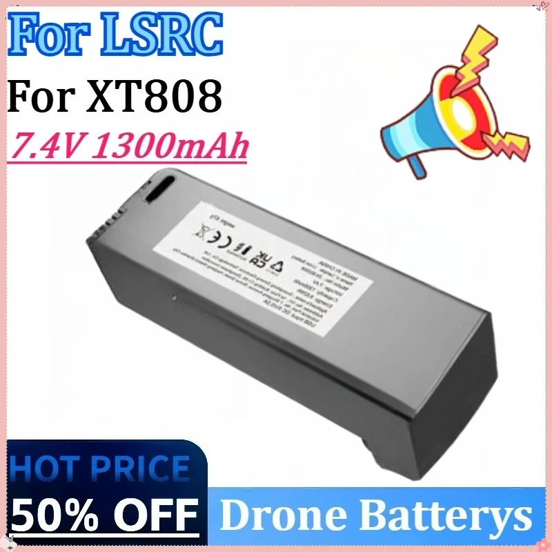

Newly Upgraded 7.4V 1300mAh Drone Battery for LSRC XT808 RC Quadcopter Replacement Battery Accessory Parts High Quality Battery