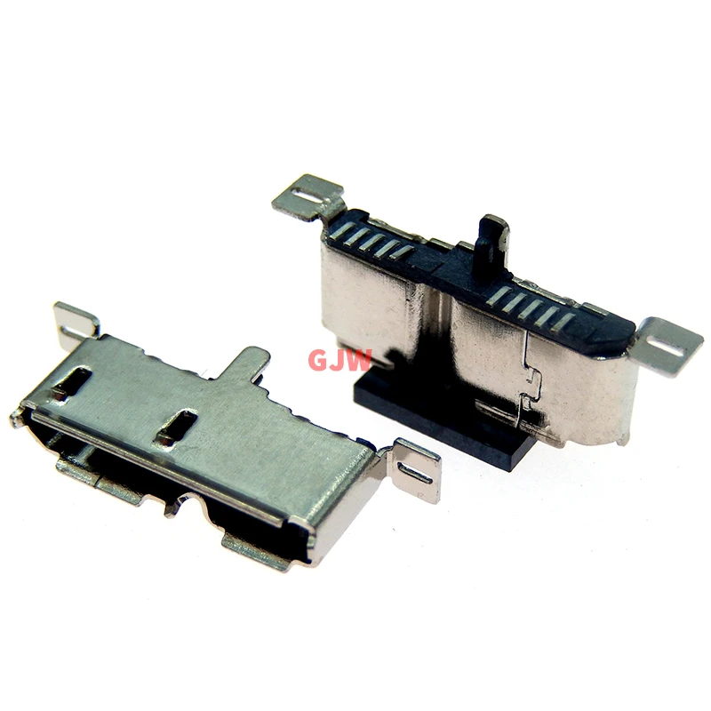 5PCS Micro USB 3.0 B Type DIP Female Socket DIP2 10pin USB Connector for Samsung Mobile Hard Disk Drives Data Interface