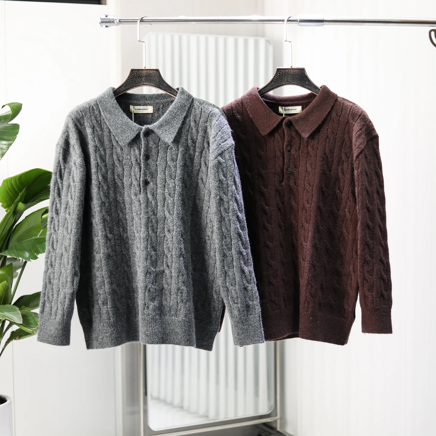 

Мужской вязаный свитер Ele Vintage с узором «Ленивый цветок», теплый, мягкий, стандартный крой, с длинными рукавами, повседневный стиль