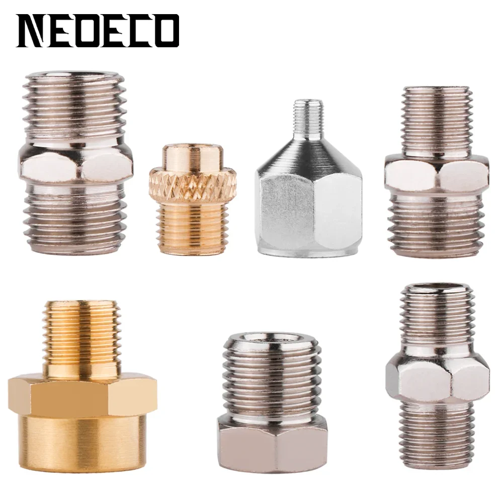 Professional 7pcs Airbrush Adaptor Kit Fitting Connector Set For Compressor Airbrush Hose Convert Plug 1/8\