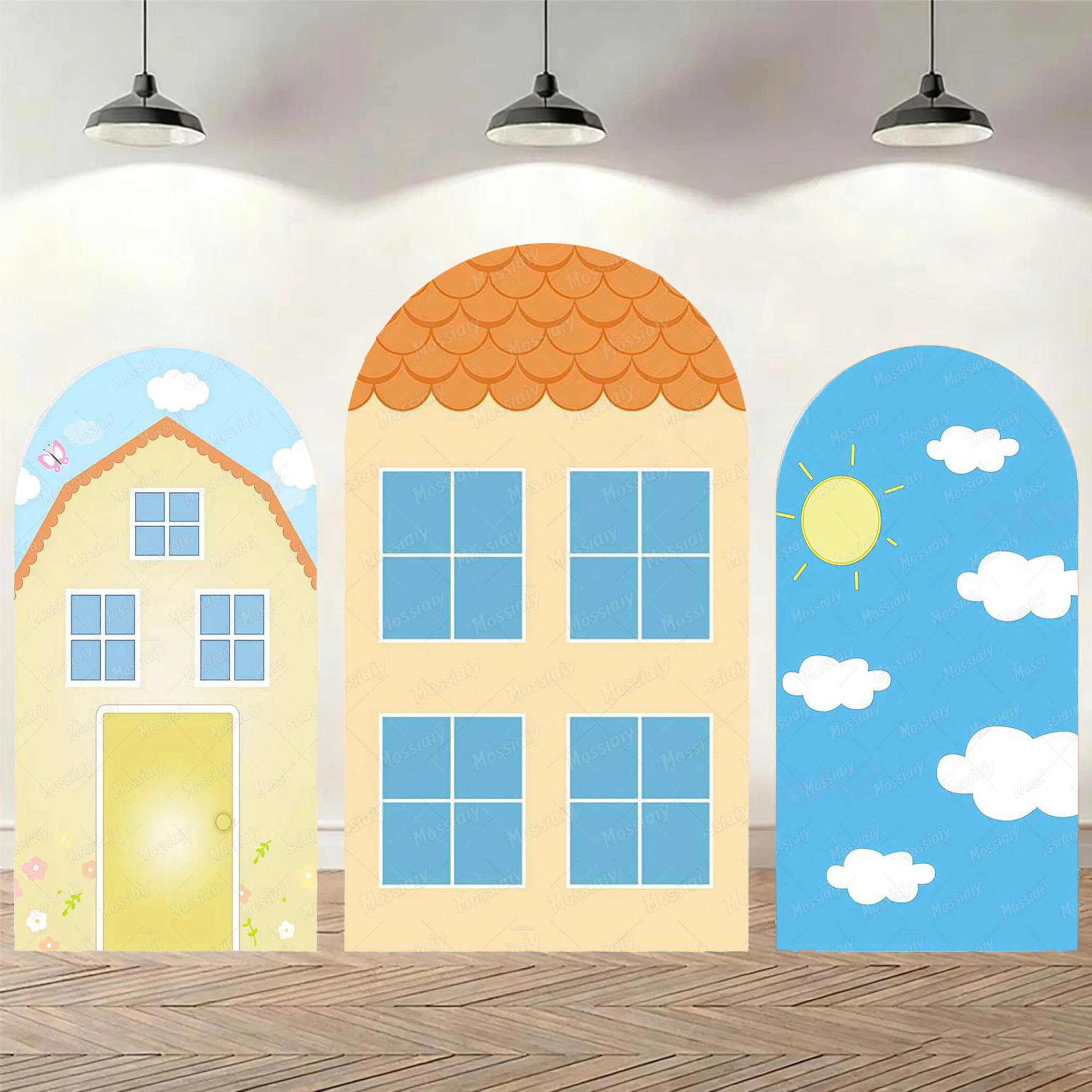 

Cotton house photo background photography arch cover sun cloud background baby shower birthday party photo booth decoration ﻿