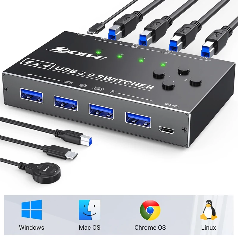 

USB Synchronous Controller Adapter USB sharing switch Splitter Extender Plug and Play USB HUB Multi-function Internet Splitter