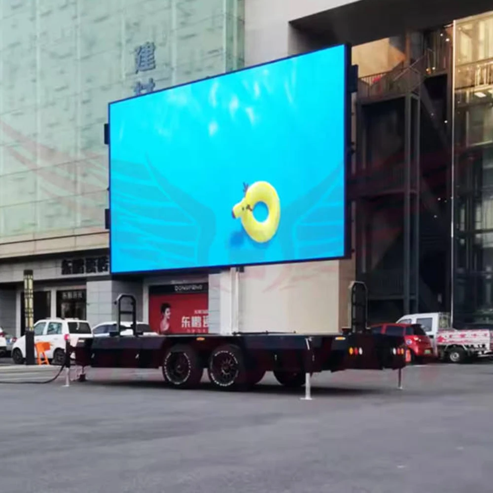 Outdoor Advertising P5 Led Sign Trailer Customized Advertising Led Billboard Large Portable Signage