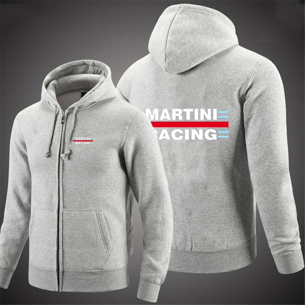 2021 New Men's Martini Racing Printing Solid Color Hoodie Spring and Autumn Casual Long Sleeve Harajuku Fashion Sweatshirts Coat