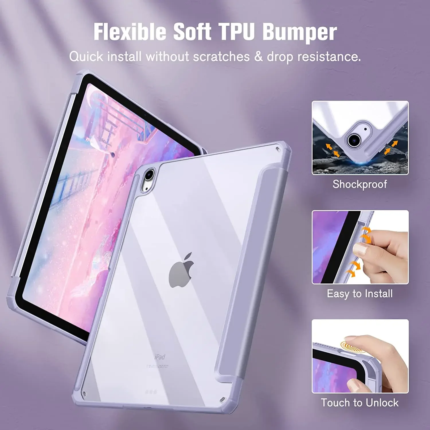 Smart Case for IPad Air 11 Inch M2 M3 2026 A19 12th A16 11th Air 5/4th Pro11 13 M4 M2 Air 8 13 M2 M3 IPad 10th 9th 8 7 10.2 10.5